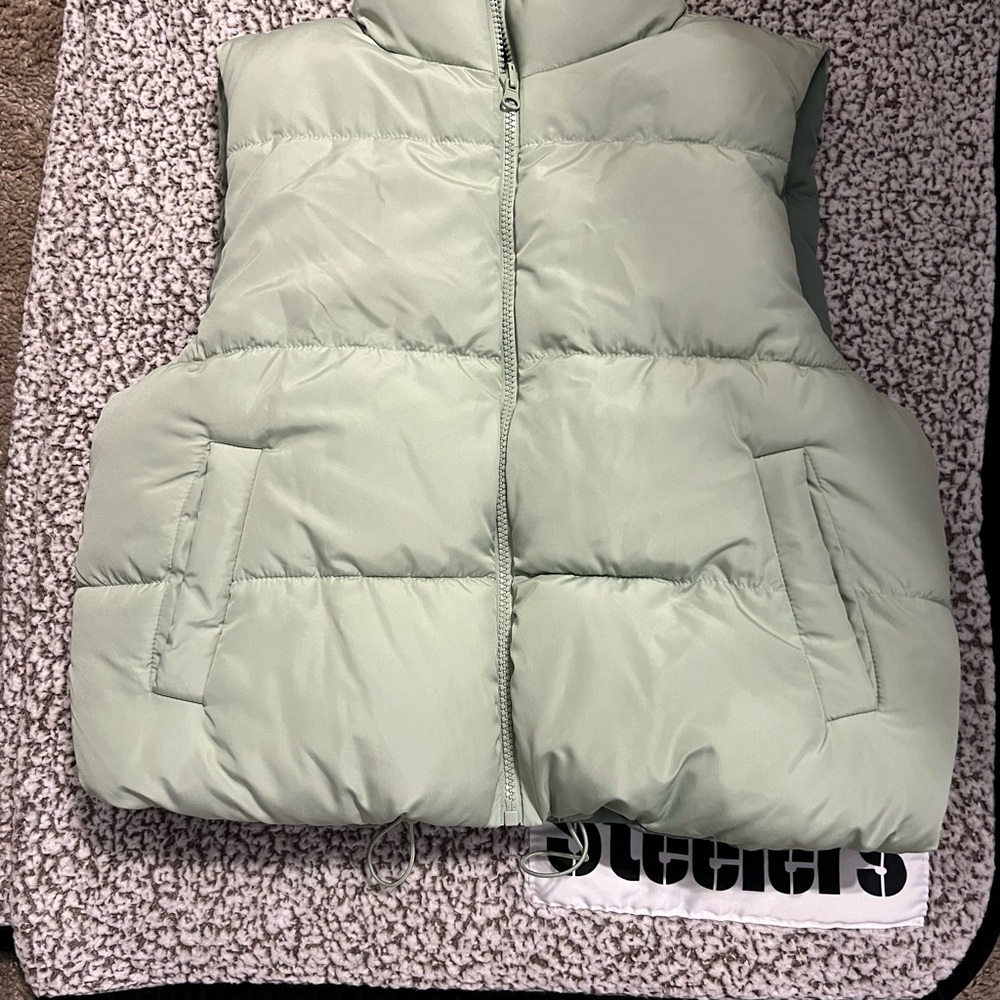 Madden Girl Light Green Puffer Vest